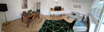 Ein Sitzbereich in der Unterkunft Hotel Friederike