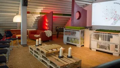 Ein Sitzbereich in der Unterkunft Chillten Bottrop