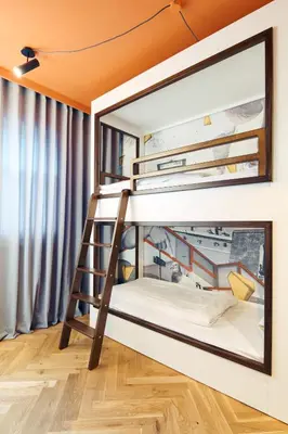 Ein Bett oder Betten in einem Zimmer der Unterkunft art Hotel Tucholsky