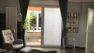 Ein Sitzbereich in der Unterkunft Stadtvilla Intzeplatz - Apartment Rügen