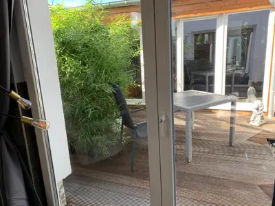 Ein Balkon oder eine Terrasse in der Unterkunft Stadtvilla Intzeplatz - Apartment Rügen
