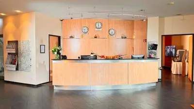 Küche/Küchenzeile in der Unterkunft Hotel Rhein-Ruhr Bottrop