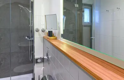 Ein Badezimmer in der Unterkunft Hotel am Kloster