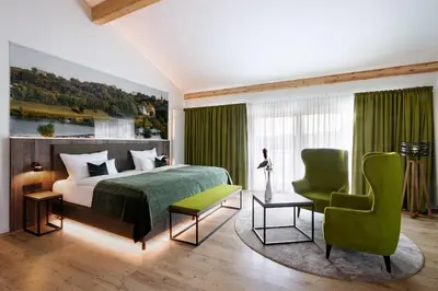 Ein Bett oder Betten in einem Zimmer der Unterkunft Landhaus Grum