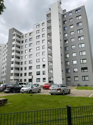 Das Gebäude in dem sich das Privatzimmer befindet