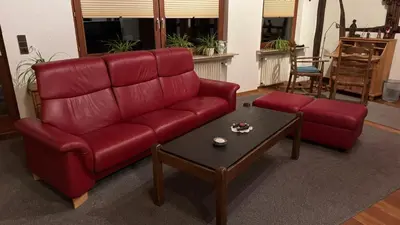 Ein Sitzbereich in der Unterkunft Zur alten Schmiede