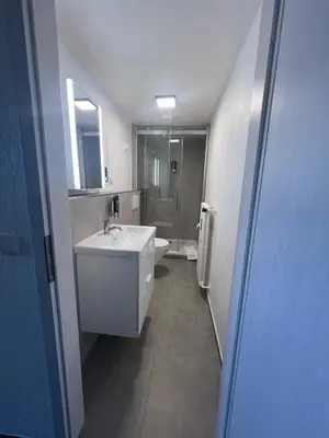 Ein Badezimmer in der Unterkunft Hotel Dümptener Hof