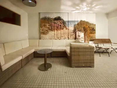 Ein Sitzbereich in der Unterkunft DORMERO Hotel Düsseldorf
