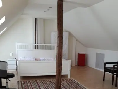 Ein Bett oder Betten in einem Zimmer der Unterkunft Nette, geräumige Ferienwohnung