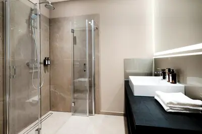 Ein Badezimmer in der Unterkunft SAXX Hotel 