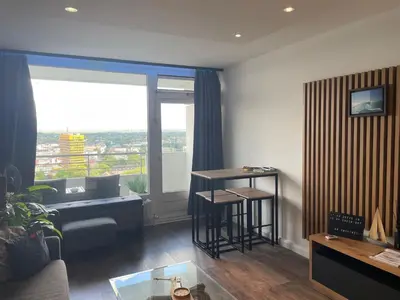 Ein Sitzbereich in der Unterkunft Themenpartment Penthouse