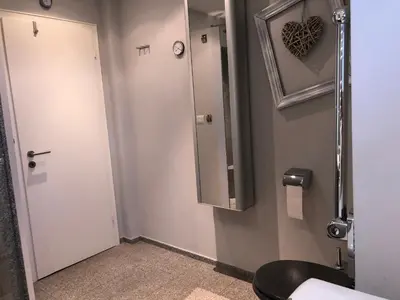 Ein Bett oder Betten in einem Zimmer der Unterkunft Ferne und Weite im Sauerland Blick über das Ruhrtal