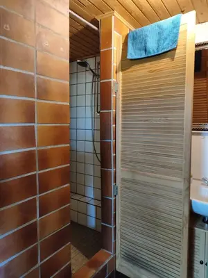 Ein Badezimmer in der Unterkunft Schäferwagen Rotkelchen