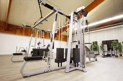 Das Fitnesscenter und/oder die Fitnesseinrichtungen in der Unterkunft Apartment I , Netflix, Küche und Gym