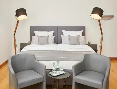 Ein Sitzbereich in der Unterkunft Hotel Mutterhaus Düsseldorf