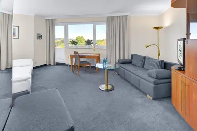 Ein Sitzbereich in der Unterkunft Ringhotel Parkhotel Witten