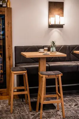 Ein Sitzbereich in der Unterkunft Landhotel Jagdschlösschen