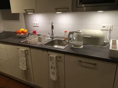 Küche/Küchenzeile in der Unterkunft City-Apartment Ohligs
