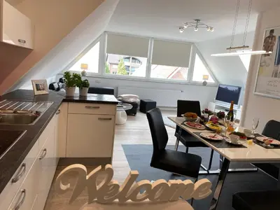 Küche/Küchenzeile in der Unterkunft Ferienwohnung Olli Koch