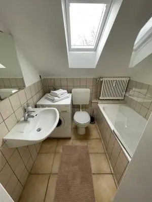 Ein Badezimmer in der Unterkunft 1,5 Zimmer Apartment, 38,5 qm, Multimedia TV, Uni, HBF