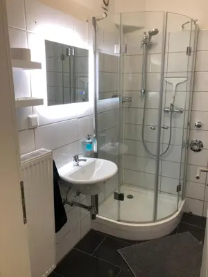 Ein Badezimmer in der Unterkunft Ferienwohnung Poppelreiter