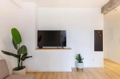 TV/Unterhaltungsangebot in der Unterkunft Glück Auf Appartements Hufelandstraße Essen