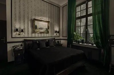 Ein Bett oder Betten in einem Zimmer der Unterkunft Hotel Villa Achenbach