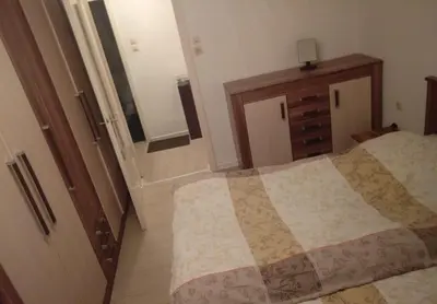 Ein Bett oder Betten in einem Zimmer der Unterkunft cooles Puppenstübchen unter dem Dach