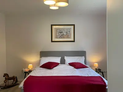 Ein Bett oder Betten in einem Zimmer der Unterkunft Ferienwohnung Annika