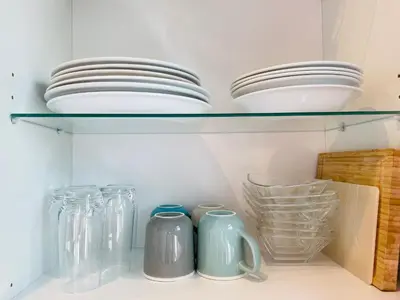 Küche/Küchenzeile in der Unterkunft Ferienwohnung Annika