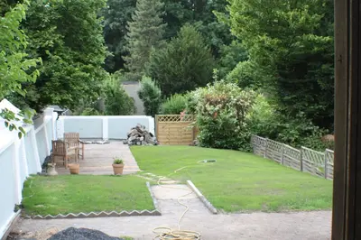 Ein Garten an der Unterkunft Ferienwohnung Zollverein