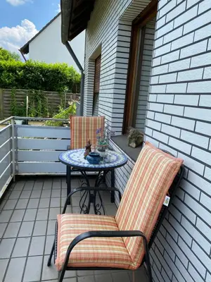 Ein Balkon oder eine Terrasse in der Unterkunft großzügige Monteurwohnung