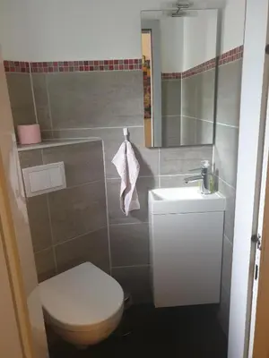 Ein Badezimmer in der Unterkunft Hotel Aleo