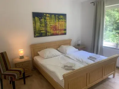 Ein Bett oder Betten in einem Zimmer der Unterkunft Am Nordglacis