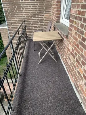 Ein Balkon oder eine Terrasse in der Unterkunft Am Nordglacis