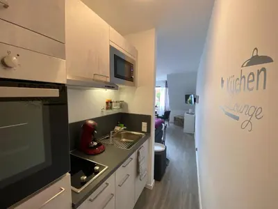 Küche/Küchenzeile in der Unterkunft City-Apartment Dülmen