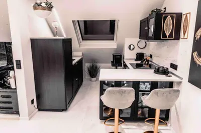 Küche/Küchenzeile in der Unterkunft Exquisites Loft mit Whirlpool