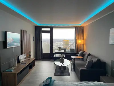 TV/Unterhaltungsangebot in der Unterkunft Themenpartment Himmel und Mehr Penthouse