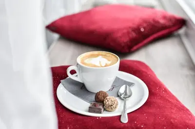 Kaffee-/Teezubehör in der Unterkunft Parkhotel FRITZ am Brunnen