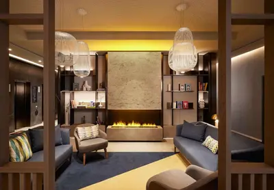Ein Sitzbereich in der Unterkunft Adina Apartment Hotel Dusseldorf