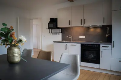 Küche/Küchenzeile in der Unterkunft JUNIK Apartments Oberhausen
