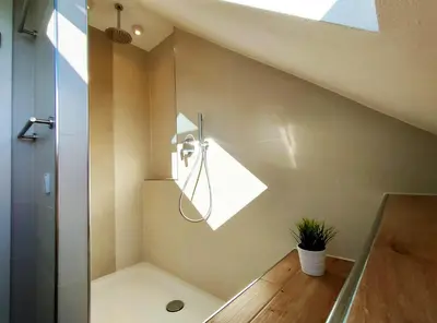 Ein Badezimmer in der Unterkunft Auszeit im Grünen - Ferienwohnung in Hünxe