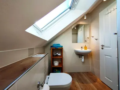 Ein Badezimmer in der Unterkunft Auszeit im Grünen - Ferienwohnung in Hünxe