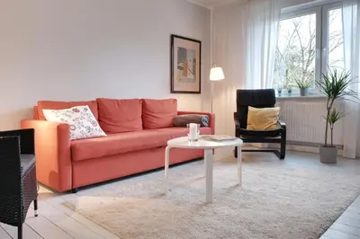 Ein Sitzbereich in der Unterkunft Schicke & helle Wohnung in Mülheim an der Ruhr