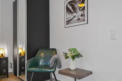 Ein Sitzbereich in der Unterkunft Apartment mit Terrasse, privater Eingang und Parkplatz