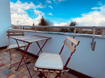 Ein Balkon oder eine Terrasse in der Unterkunft Schöne&zentrale Ferienwohnung in Schwelm in der Nähe von Wuppertal,Düsseldorf, Köln,Ruhrgebiet