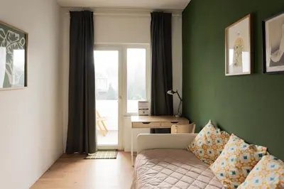 Ein Sitzbereich in der Unterkunft Big apartment with Parking, 30 min to Düsseldorf