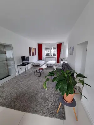 Küche/Küchenzeile in der Unterkunft Schönes modernes Loft in Essen, Schaltzentrale