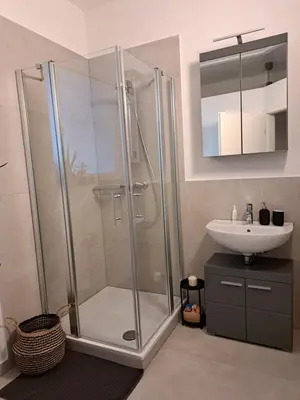 Ein Badezimmer in der Unterkunft Waldstadt-Apartments