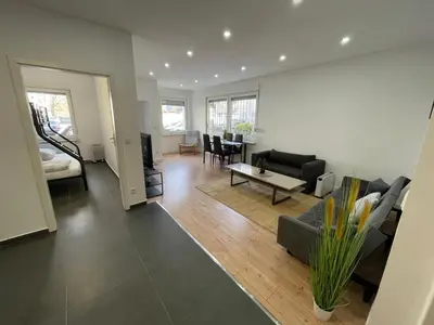 Ein Sitzbereich in der Unterkunft Apartment HomeBo